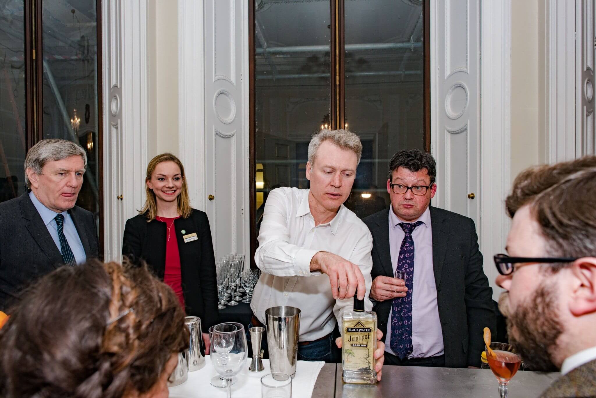 Irish gins on show at the Irish Embassy in London