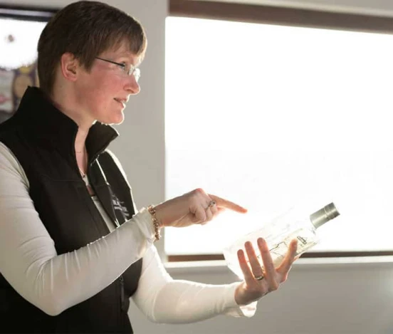 Caroline With Blackwater Bottle