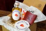 Velvet Cap Irish Whiskey & Branded Hip Flask GIft Set